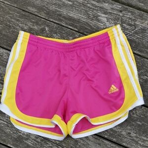 Adidas hotpink sportyspice Barbiecore athletic girls shorts. Size L.